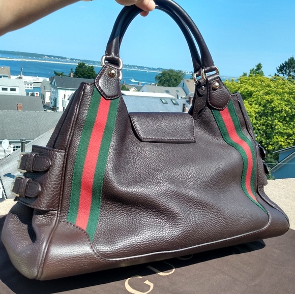 Gucci Heritage Web Leather Shoulder Bag - Picture 6 of 16